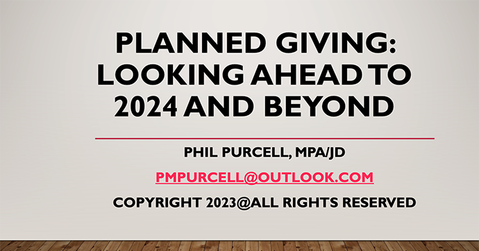 Planned Giving: Looking Ahead to 2024 and Beyond
